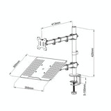 Rotatable Dual Screen Laptop Stand for Desktop - Close-Up Angle