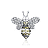 925 Sterling Silver Bee Bracelet Diy Beaded Accessory - Front View
