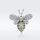 925 Sterling Silver Bee Bracelet Diy Beaded Accessory - Side View