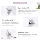 925 Sterling Silver Bee Bracelet Diy Beaded Accessory - 45-Degree Angle