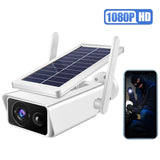 Solar-Powered 1080P Wifi Security Camera With Motion Detection And Night Vision - Side View