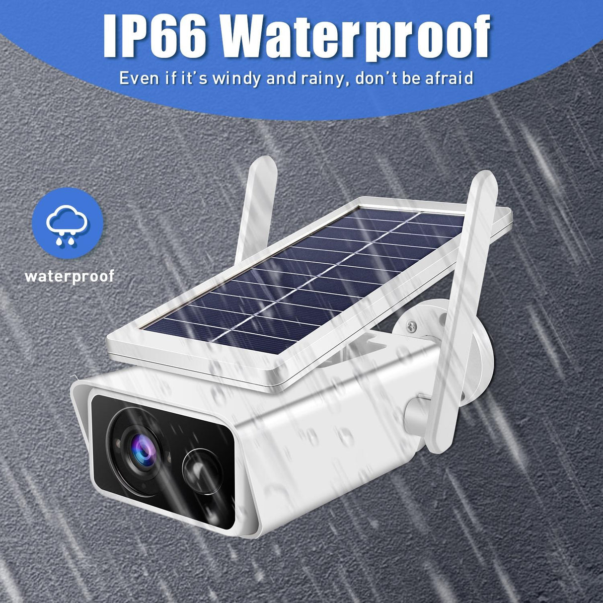 Solar-Powered 1080P Wifi Security Camera With Motion Detection And Night Vision