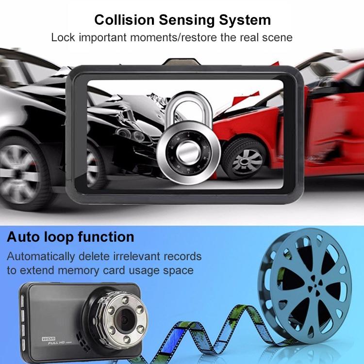 Hd Night Vision Car Dvr with Usb Hidden Recorder and Reversing Video Monitor