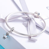 925 Sterling Silver Boy Bead Bracelet / Necklace Accessory - Low Angle
