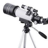 High Definition High Times Astronomical Telescope with Tripod - 16x / 66x70 - Front View