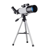 High Definition High Times Astronomical Telescope with Tripod - 16x / 66x70 - Side View