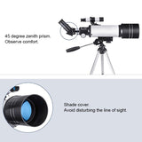High Definition High Times Astronomical Telescope with Tripod - 16x / 66x70 - Close-Up Angle