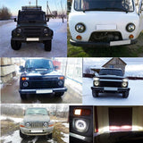 2 Pcs 7 Inch Ip68 Waterproof 6500K 75W Cree Led Headlight Hi / Lo Beam Driving Lamp For Jeep Wrangler Jk Tj Lj