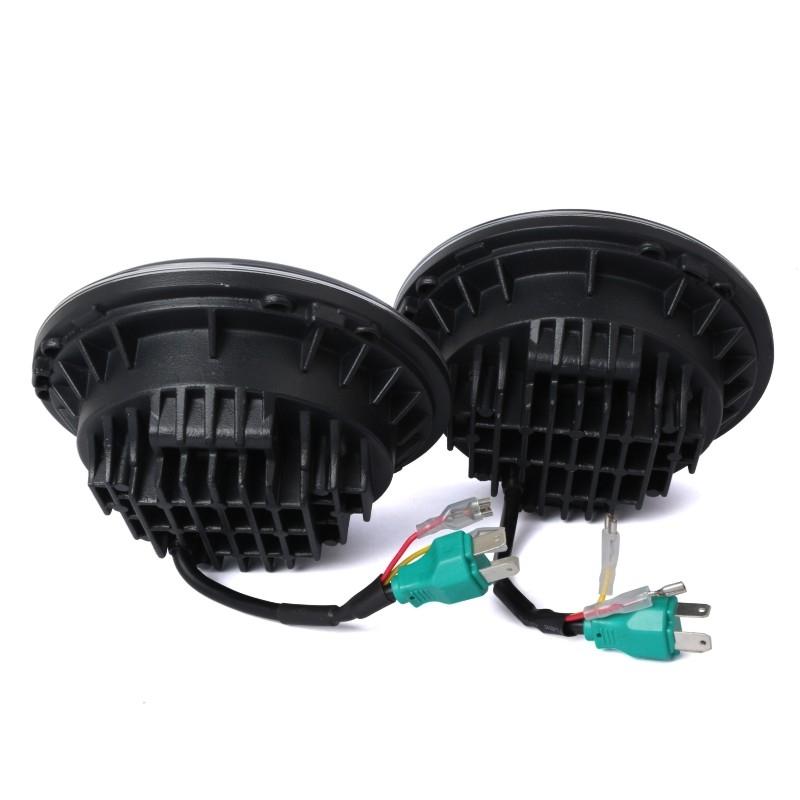 2 Pcs 7 Inch Ip68 Waterproof 6500K 75W Cree Led Headlight Hi / Lo Beam Driving Lamp For Jeep Wrangler Jk Tj Lj