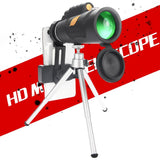 Professional 12X50 Hd Monocular Night Vision Telescope + Tripod - Side View