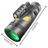Professional 12X50 Hd Monocular Night Vision Telescope + Tripod - Top-Down View