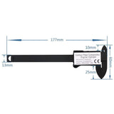 Digital Display Vernier Caliper - Plastic Fiber - Top-Down View