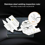 Stainless Steel Welding Ruler for Inspection - Measure Gauge - Top-Down View