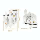 Stainless Steel Welding Ruler for Inspection - Measure Gauge - 45-Degree Angle