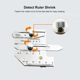Stainless Steel Welding Ruler for Inspection - Measure Gauge - Close-Up Angle