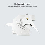 Stainless Steel Welding Ruler for Inspection - Measure Gauge - Low Angle