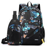 Lightweight 2-in-1 Backpack and Chest Bag for Men - Blue Football - Blue Football