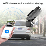Hd Dual Camera Car Dash Cam with Night Vision and Wifi - 4k