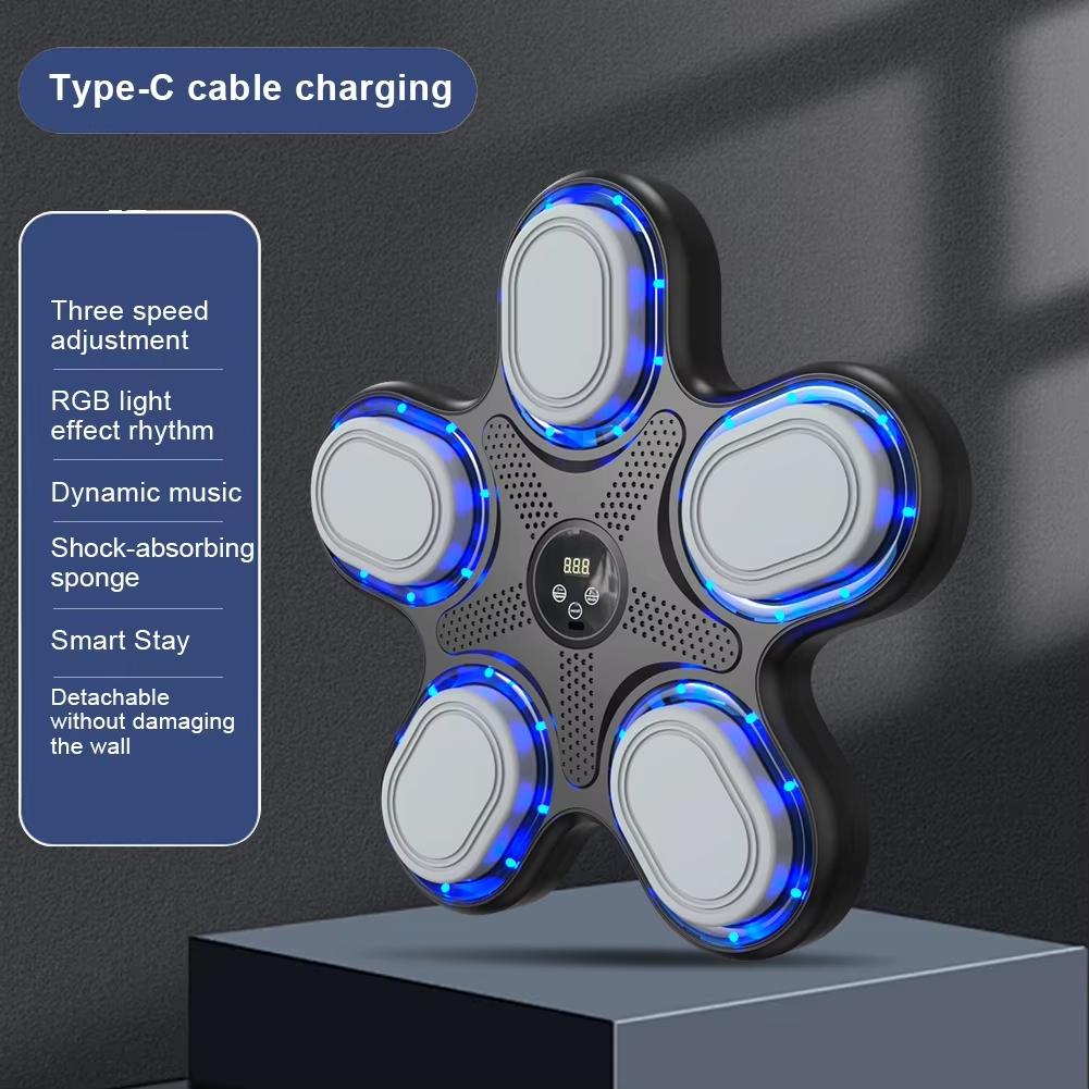 Bluetooth Music Boxing Machine With Adult Gloves - Reaction Training - With Children Gloves