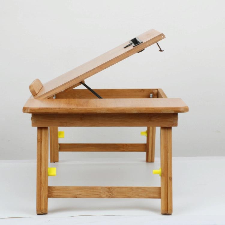 Adjustable Folding Laptop Desk for Bed with Card Slot and Lazy Computer Design