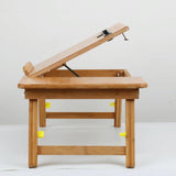 Adjustable Folding Laptop Desk for Bed with Card Slot and Lazy Computer Design - 45-Degree Angle