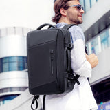 Large Capacity Raincoat Style Oxford Backpack for Men - 17.3 Inch