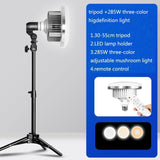 700w Mushroom Lamp & Tripod for Mobile Phone Photography - Front View