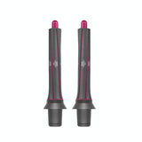 Long Barrel Pair & 2 Adapters for Dyson Hair Dryer - Curling Iron Accessories - Front View