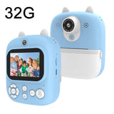 32g Instant Camera with 2.4 Display & Card Reader for Kids - 1200w Blue - Standard Purple