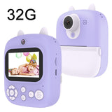 32g Instant Camera with 2.4 Display & Card Reader for Kids - 1200w Blue - Standard Purple