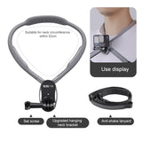 Flexible Neck Mount for Pov Viewing with Strap - With Phone Clamp & Adapter - Side View