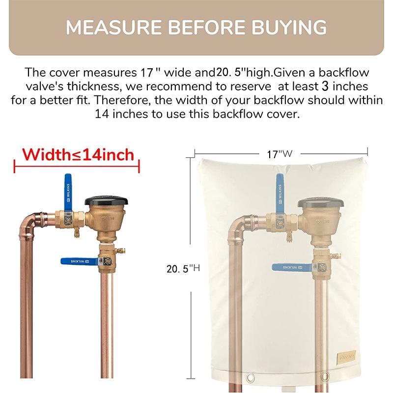 Anti-freeze Outdoor Faucet Protector - 63 x 77cm - Backflow Valve