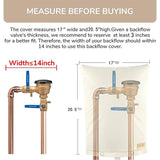 Anti-freeze Outdoor Faucet Protector - 63 x 77cm - Backflow Valve - Top-Down View