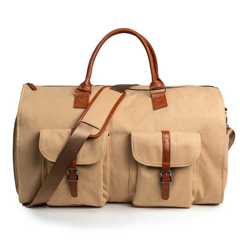 Compact Duffel Bag with Shoe Storage - Grey