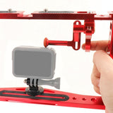 Underwater Dual Handheld Grip For Gopro Hero9 / 8 / 7 - Red - Top-Down View