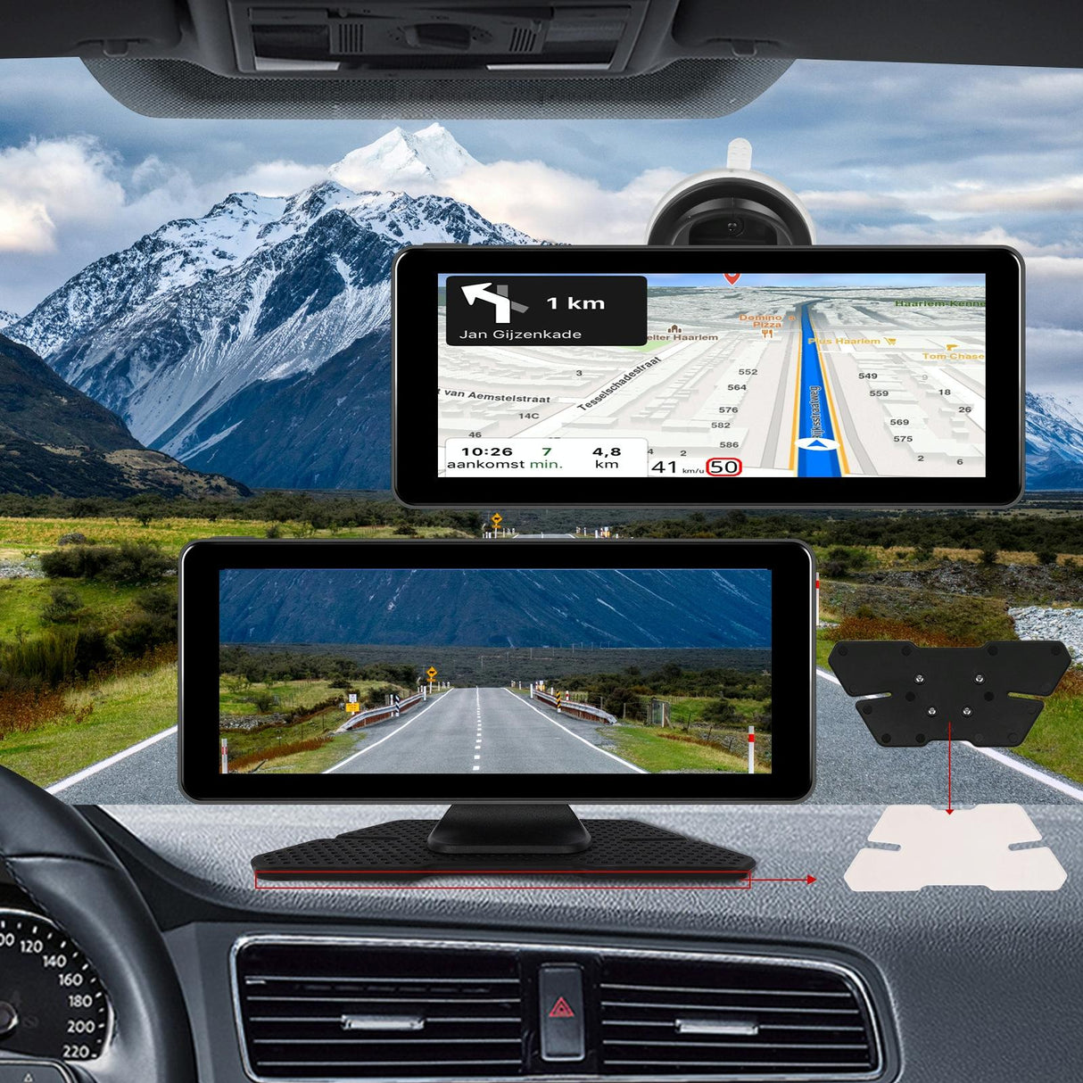 6.86 Inch 4K Dvr Smart Screen Player - Compact & High-Resolution - Standard + Reversing Camera