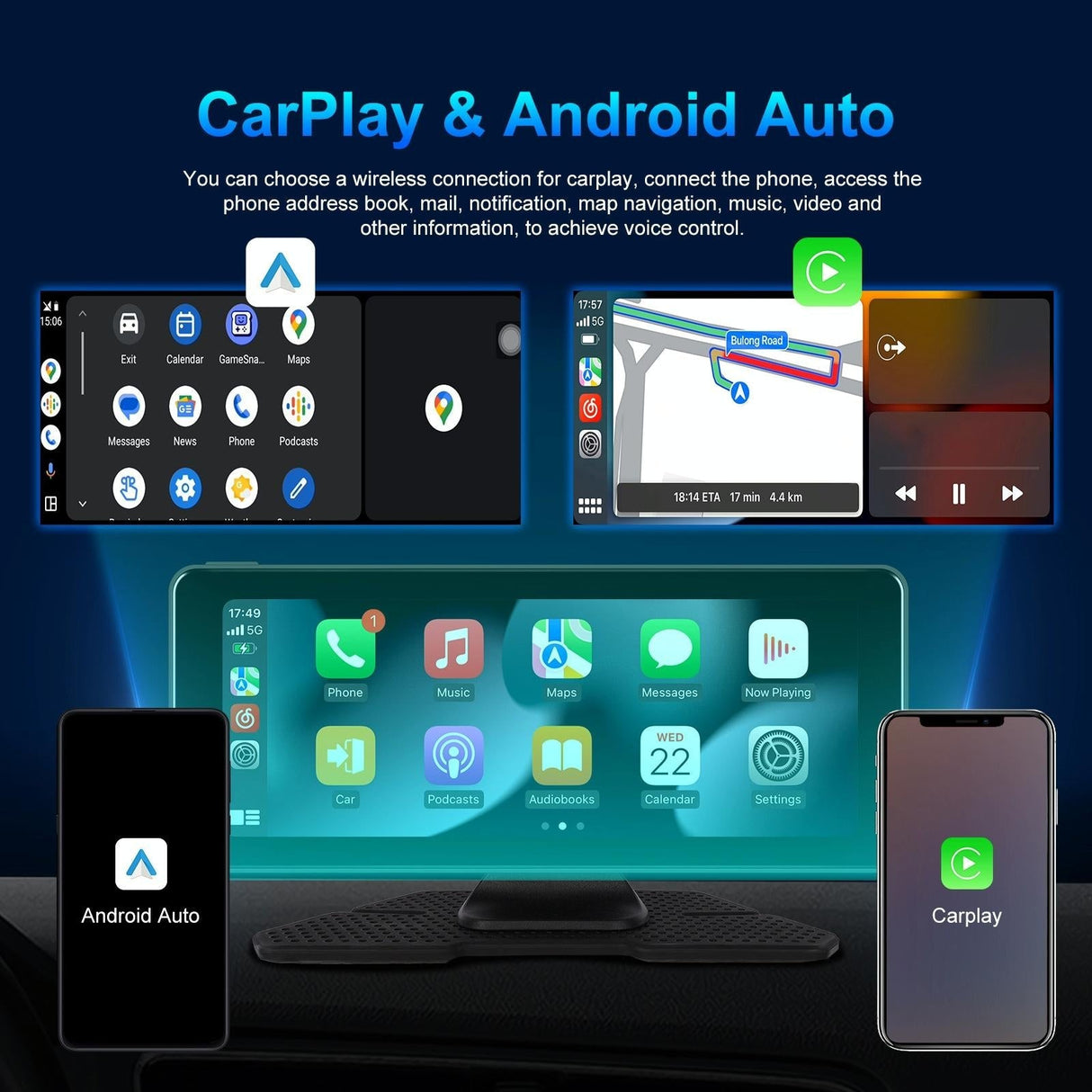 6.86 Inch 4K Dvr Smart Screen Player - Compact & High-Resolution - Standard + Reversing Camera