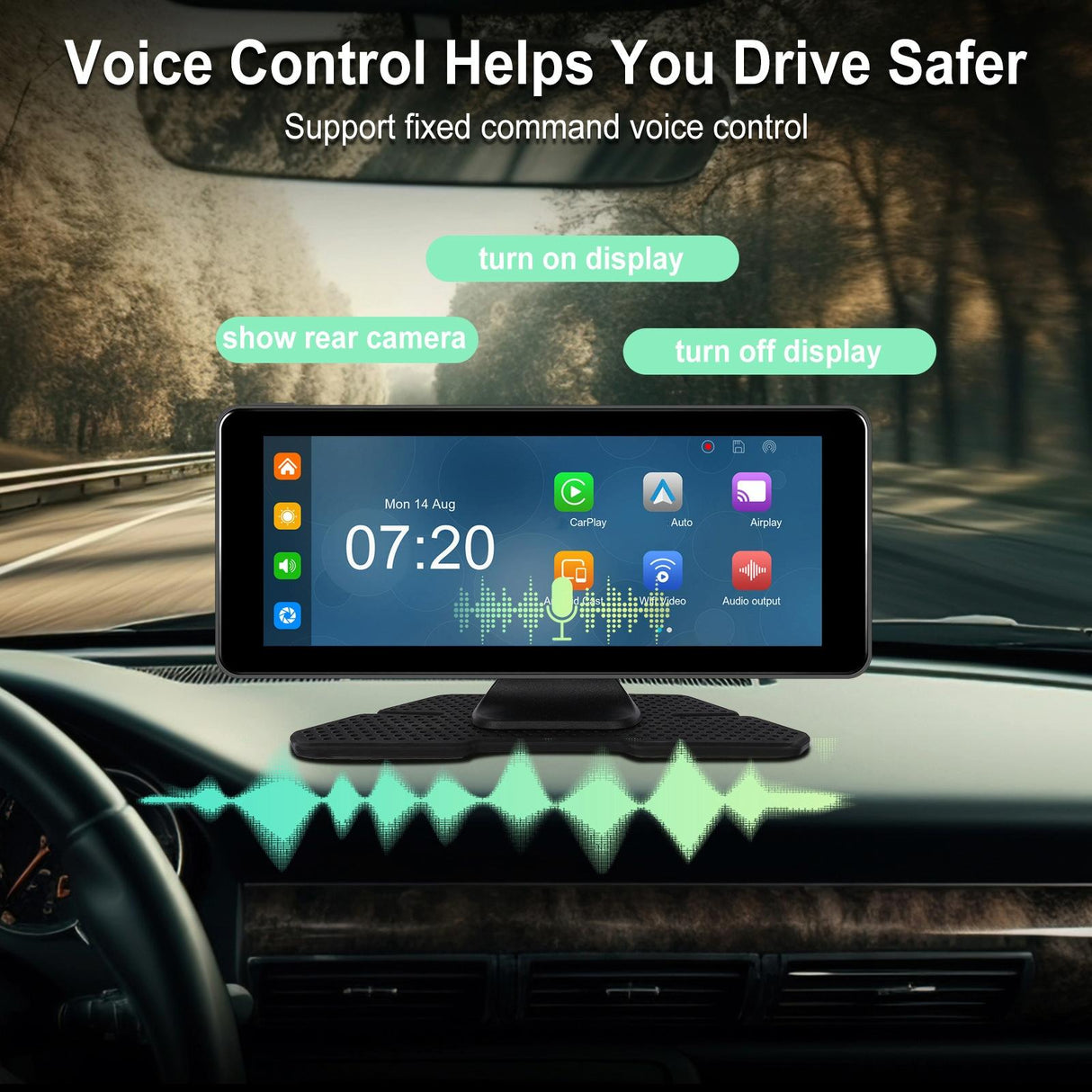 6.86 Inch 4K Dvr Smart Screen Player - Compact & High-Resolution - Standard + Reversing Camera