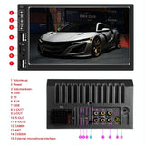 7 Inch Car Mp5 Player With Bluetooth / Fm Remote 8 Led Camera - 45-Degree Angle