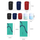 Double-sided Fleece Bath Towel - Quick-drying Small Navy - Side View