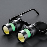 10x Hd Adjustable Focus Fishing Binoculars with Polarized Yellow Lens - Front View