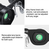 10x Hd Adjustable Focus Fishing Binoculars with Polarized Yellow Lens - Rear View