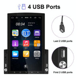 9.7 Inch Vertical Screen Android Car Mp5 Player With Hd 2.5D Glass Standard + 8 Lights Camera