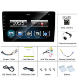 7 Inch Carplay Mp5 Player + 8 Light Camera - Side View