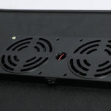 Portable Laptop Desk with Fan & Mouse Board - Aluminum Alloy Folding & Heightening - Black