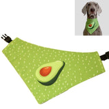 Refreshing Avocado Pet Scarf Three-Layer Thickened Waterproof Saliva Towel - Size M - Side View