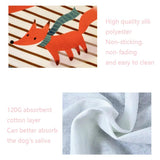 Refreshing Avocado Pet Scarf Three-Layer Thickened Waterproof Saliva Towel - Size M - Rear View