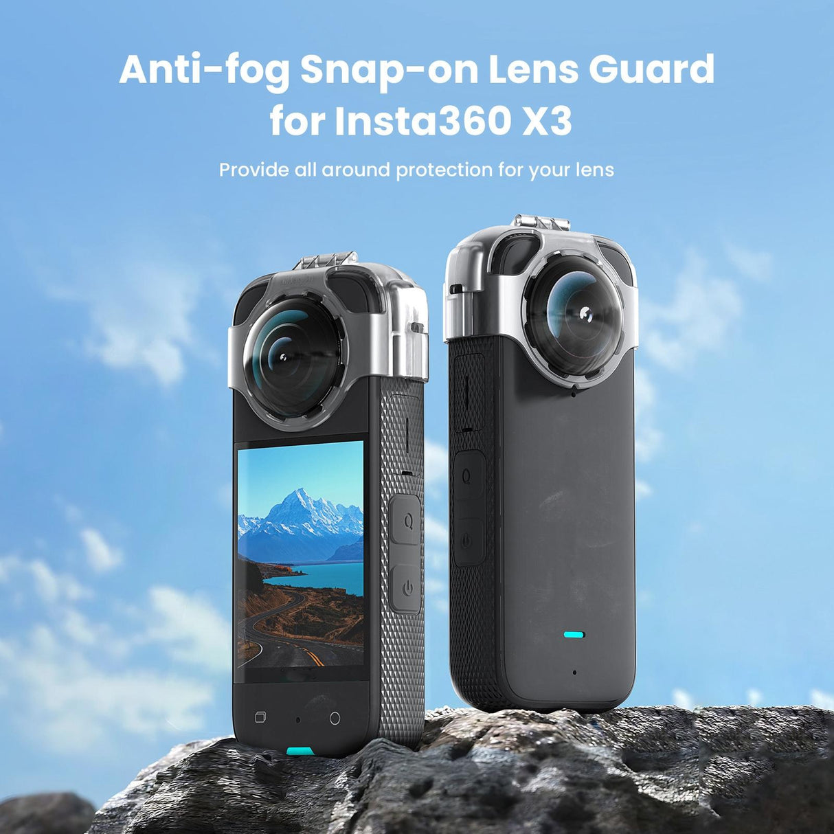 Amagisn Protective Lens Guard for Insta360 X3 Camera - Lens Guard+Case