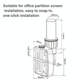 Adjustable Monitor Slide Rail Bracket for Easy Lifting and Rotation - Close-Up Angle