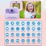 Blue Children'S Thermal Camera With Dual-Camera 1080P Hd 2400W Pixel 2.4-Inch Display - Purple - Extra Image